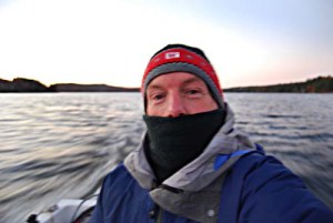 The author en route in bald eagle territory, headed for a hike on the Dick Durrance Trail.